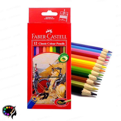 مداد رنگی ۱۲ رنگ فابر کاستل مدل Classic Colour Pencils