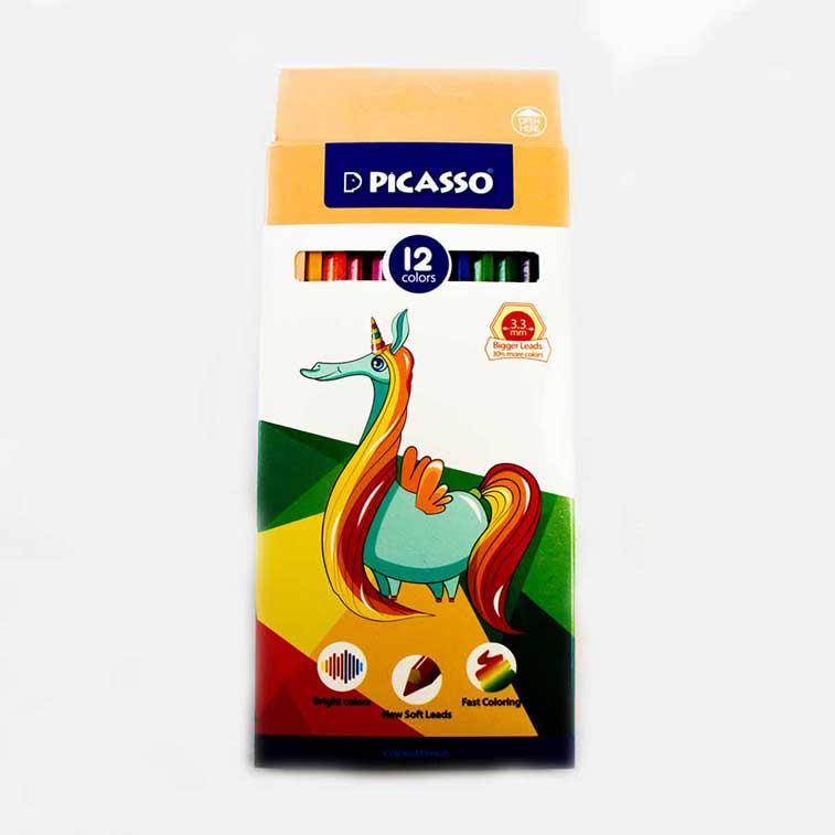 مداد رنگی ۱۲ رنگ پیکاسو مدل Unicorn